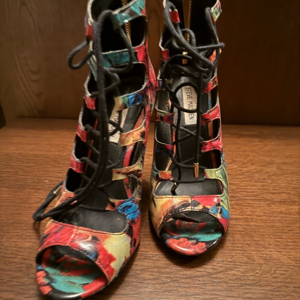 Steve Madden Colorful Lace-Up Heels